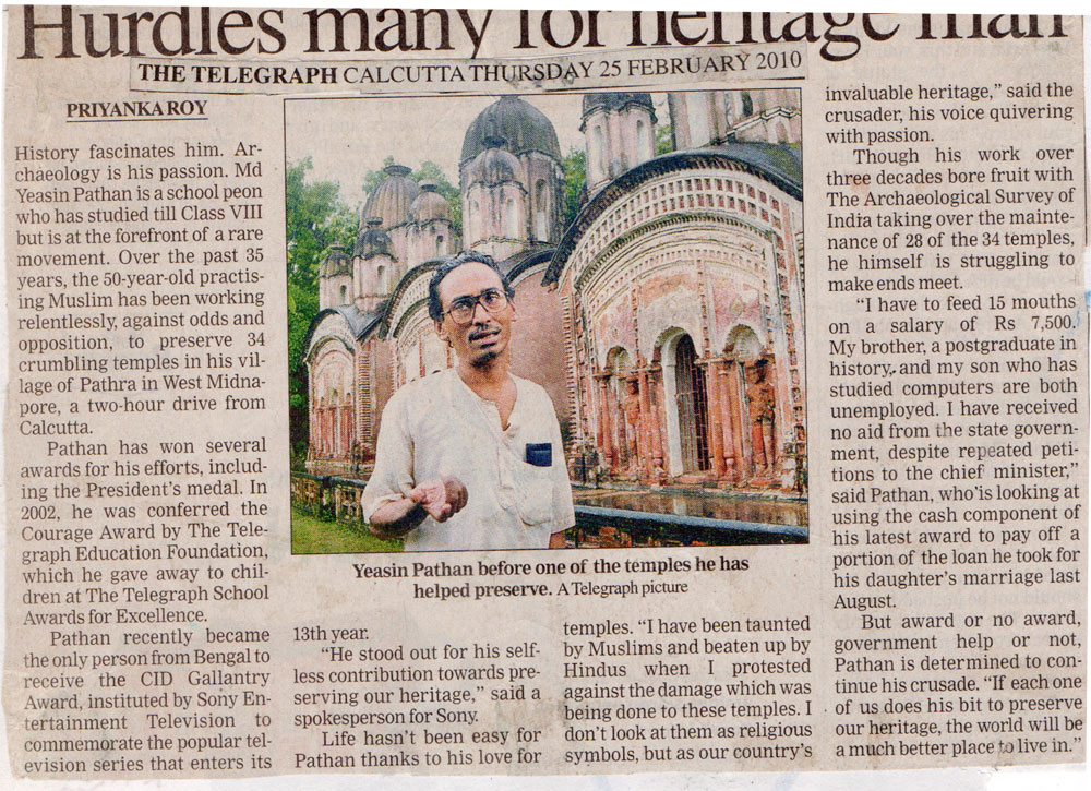 Hurdles many for heritage man - The Telegraph - 25 February 2010