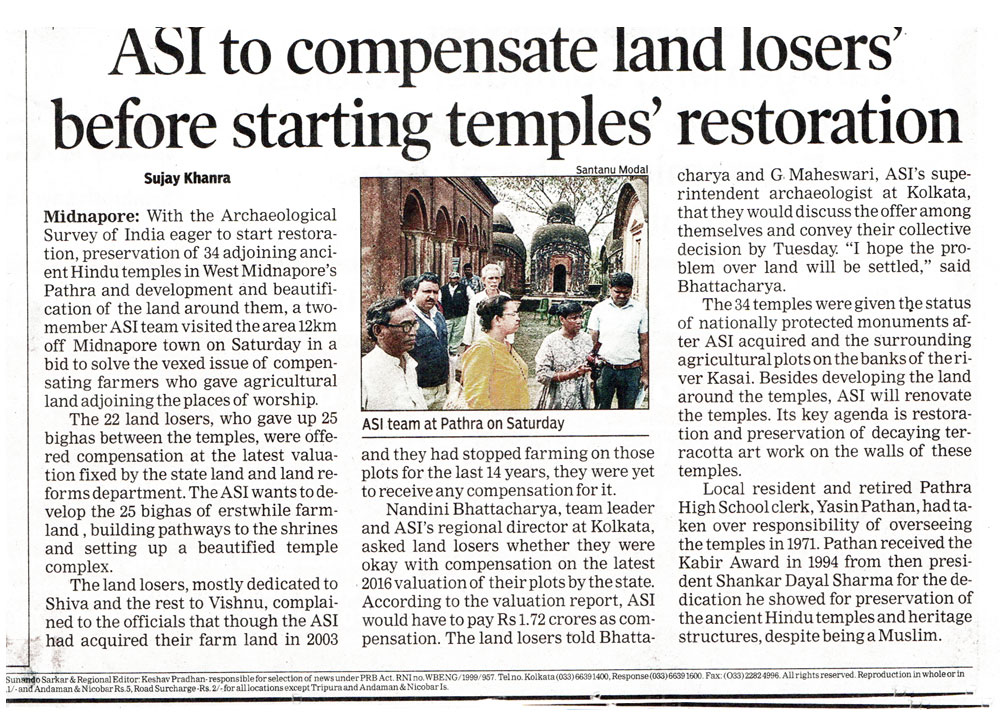 ASI to compensate land losers before starting temples restoration